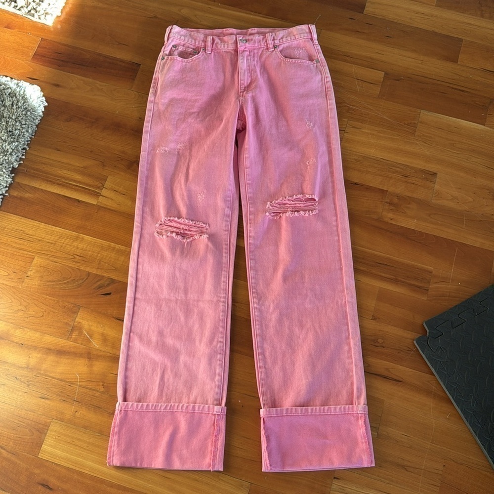 NEW SER.O.YA MARGOT CUFFED BOYFRIEND JEANS NWT slouchy baggy distressed Seroya - Picture 11 of 17